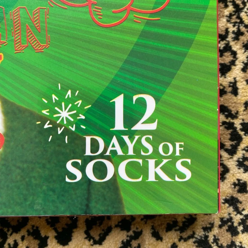 “Elf” 12 days of Christmas socks (NIB)